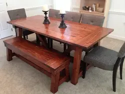 DIY kitchen table made of wood, DIY photo