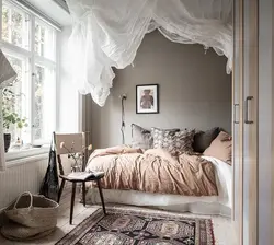 Hygge bedroom interior