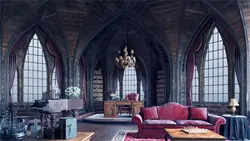 Gothic bedroom interior