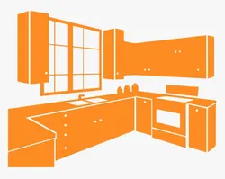 Kitchen interior vector