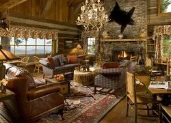 Rustic Living Room Interior