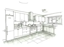 Kitchen Interior Sketches