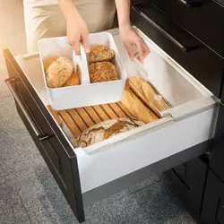 Bread box in the kitchen interior