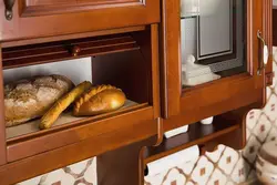 Bread box in the kitchen interior