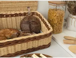 Bread box in the kitchen interior