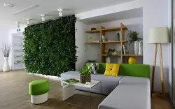 Phytowall in the living room interior