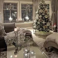 Christmas Tree In The Living Room Interior