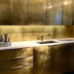 Brass in the kitchen interior