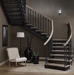 Staircase in the bedroom interior