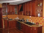 Alder kitchen in the interior