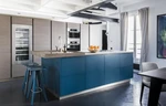 Kitchen denim in the interior