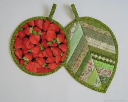 Potholders in the kitchen interior