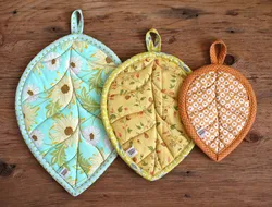 Potholders in the kitchen interior