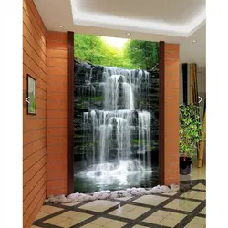 Waterfall In The Living Room Interior