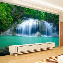 Waterfall in the living room interior