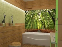 Ванна бөлмесінің интерьеріндегі бамбук