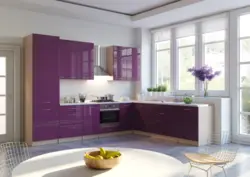 Plum kitchen in the interior