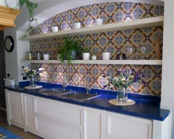 Tiles in the kitchen interior