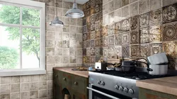 Tiles in the kitchen interior