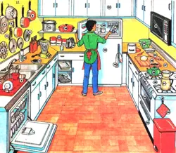 Kitchen interior in English