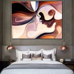 Abstraction In The Bedroom Interior