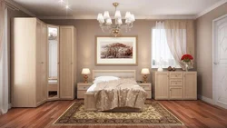 Bedroom interior milky oak