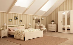 Bedroom interior milky oak