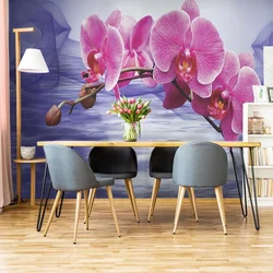 Kitchen Interior With Orchid