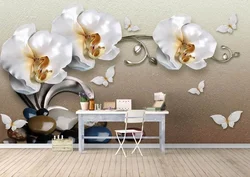 Kitchen Interior With Orchid