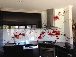 Kitchen interior with sakura