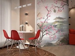 Kitchen Interior With Sakura