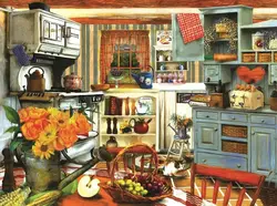 Puzzles In The Kitchen Interior