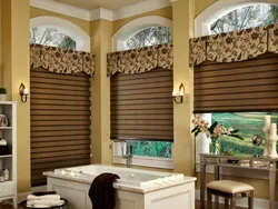 Blinds in the bathroom interior