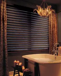 Blinds in the bathroom interior