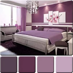 Purple In The Bedroom Interior