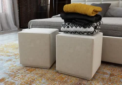 Poufs for a classic bedroom