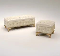 Poufs for a classic bedroom
