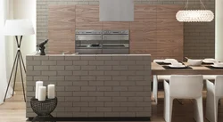 Clinker tiles in the kitchen interior