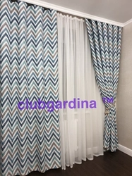 Zigzag Curtains In The Living Room Interior