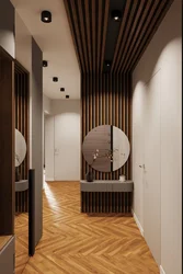 Black slats in the hallway interior