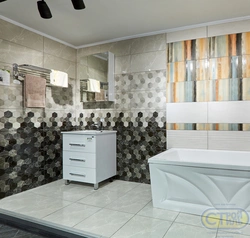 Daiquiri tiles in the bathroom interior