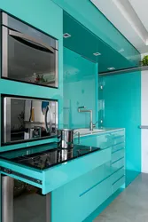 Кухня цвета аквамарин в интерьере