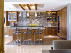 Flexible marble in the kitchen interior