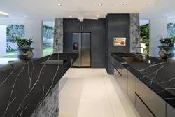 Flexible marble in the kitchen interior