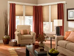 Terracotta Curtains In The Bedroom Interior