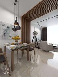 Black Slats In The Kitchen Interior