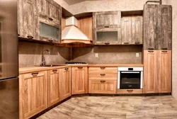 Kitchen golden oak in the interior