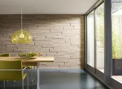 Wooden panels in the kitchen interior