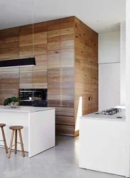 Wooden Panels In The Kitchen Interior