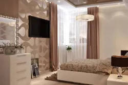 Milky Wallpaper In The Bedroom Interior